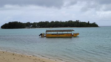 we swam on the other side of that island